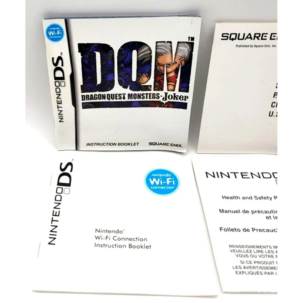 Nintendo DS Dragon Quest Monsters: Joker MANUAL, INSERTS & REG CARD ONLY NO GAME
